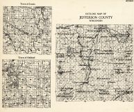 Jefferson County Outline - Ixonia, Oakland, Wisconsin State Atlas 1930c